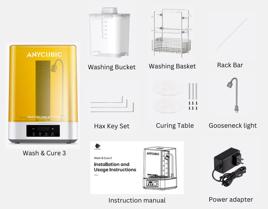 Anycubic Wash & Cure 3 Plus Box Contain