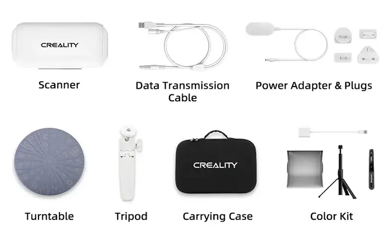 Creality CR-Scan Lizard 3D Scanner Product List
