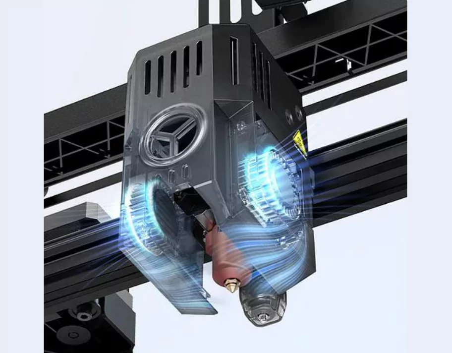Creality Ender-3 V3 KE 3D Printer has Two Fans for Quick Model Cooling