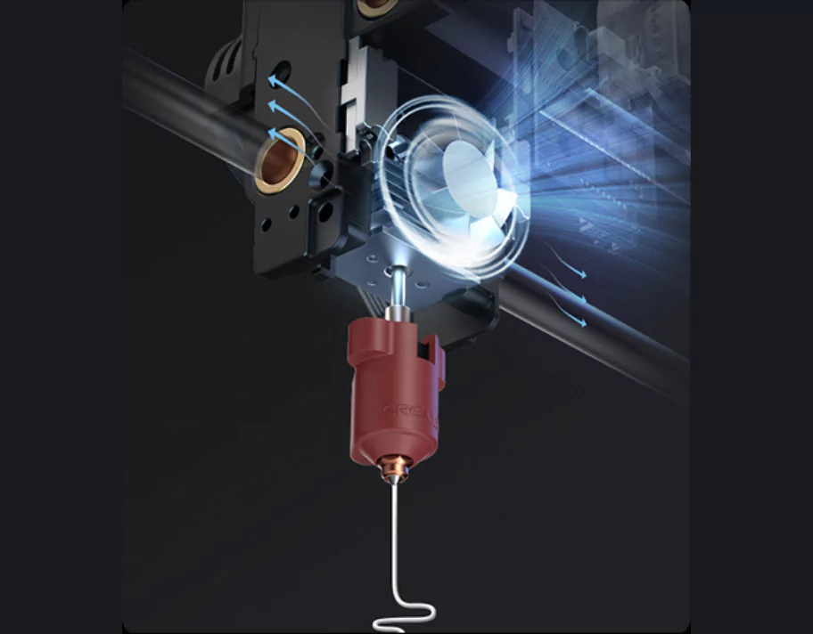 Creality K1C 3D Printer Hotend fan Minimizes heat creep