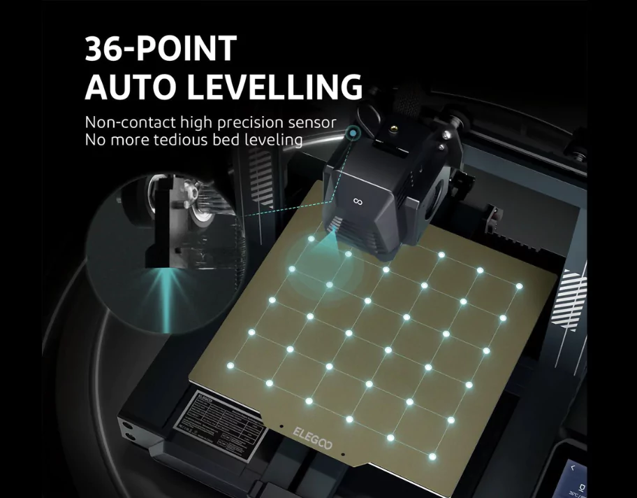 Elegoo Neptune 3 Pro comes with One-click Auto Leveling