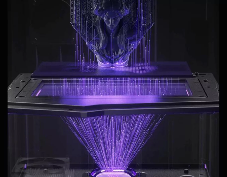 Saturn 4 Ultra 12K Resin 3D Printer features a Enhanced Surface Finish with COB & Fresnel Lens