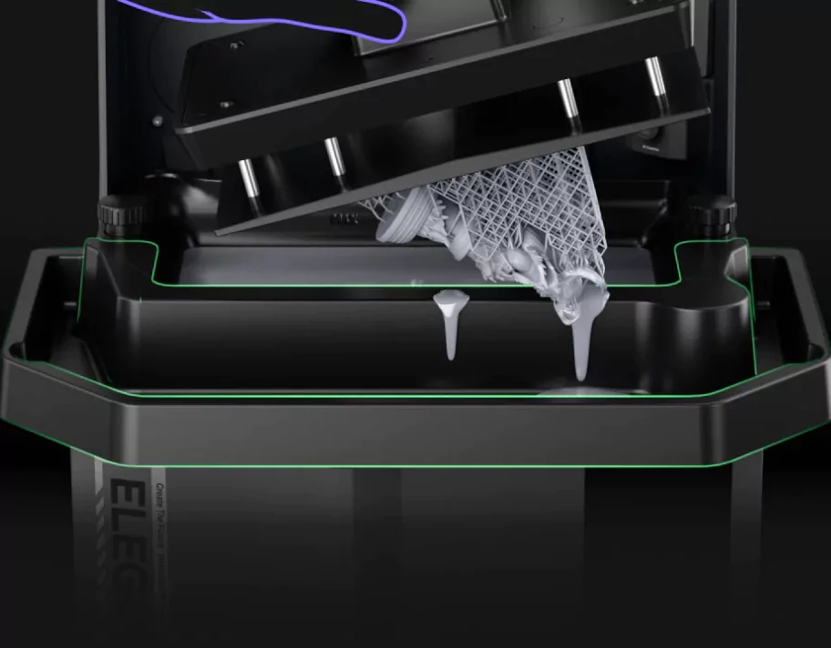 Elegoo Saturn 4 Ultra 16K Resin 3D Printer comes with Reliable Drip Tray, Clean and Safe