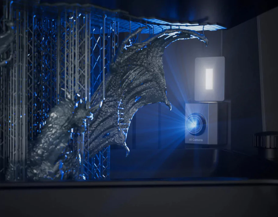 Saturn 4 Ultra 16K Resin 3D Printer features a Real-Time Monitoring with AI Camera & Built-In Light