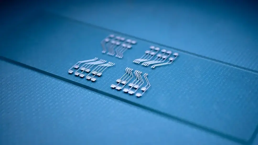 Voltera Nova PCB Printer Electrodes on Glass