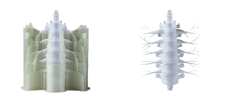 Zortax m300 dual With and Without Dissolvable Support Structures 2